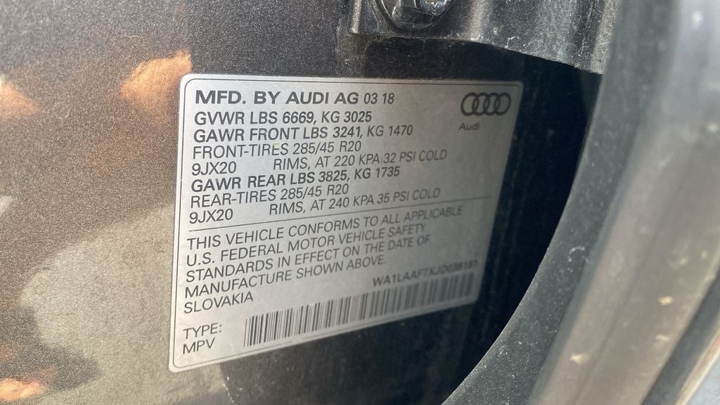 2018 Audi Q7 3.0T Premium Plus quattro