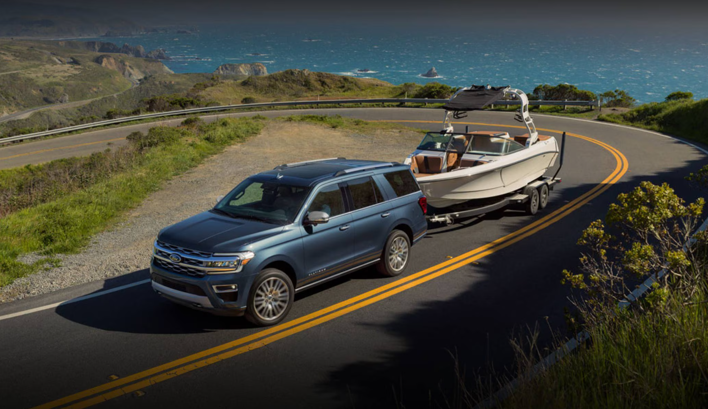 Ford towing boat vehicle