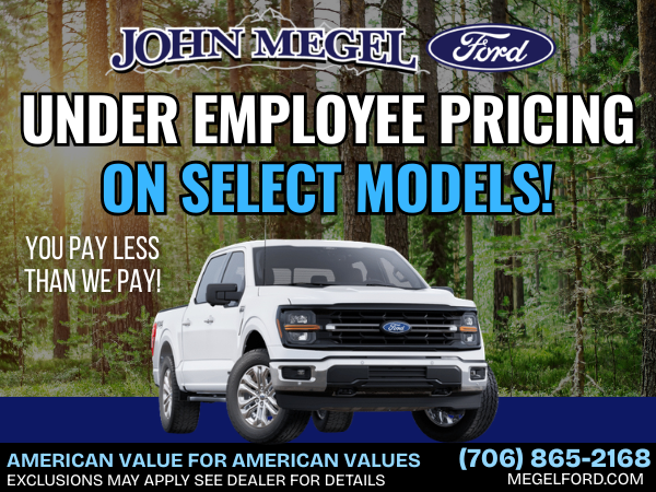 Under Employee Pricing on Select Models!