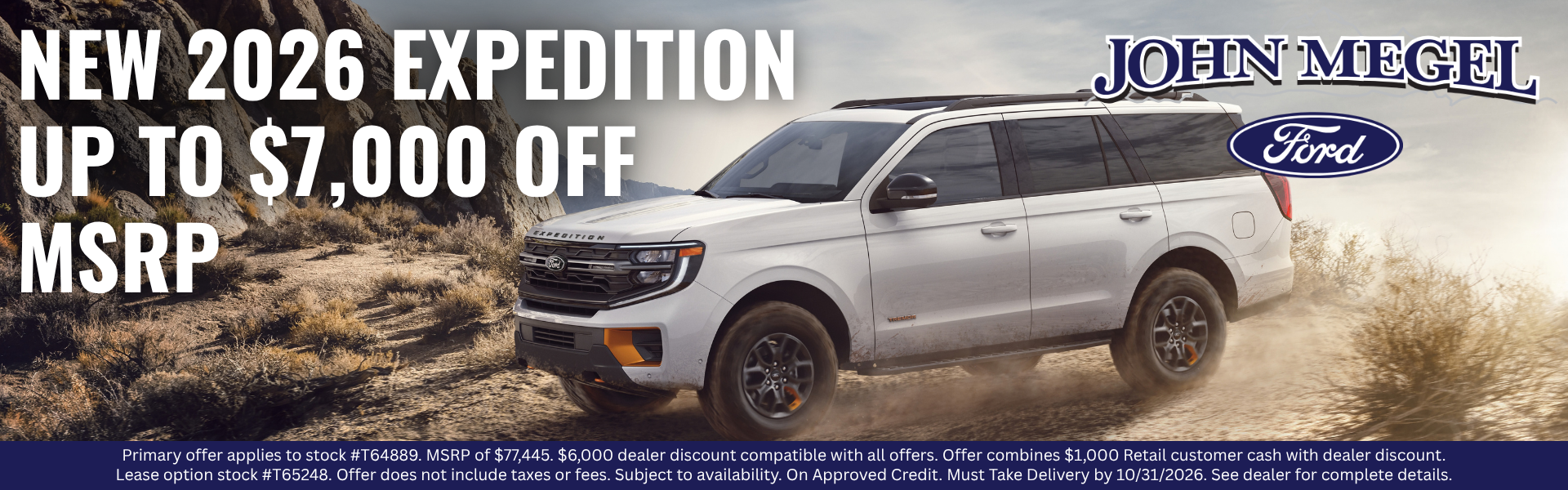New 2026 Expedition Up to $7,000 OFF MSRP