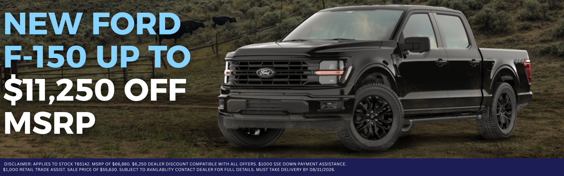 New Ford F-150 Up to $11,250 OFF MSRP