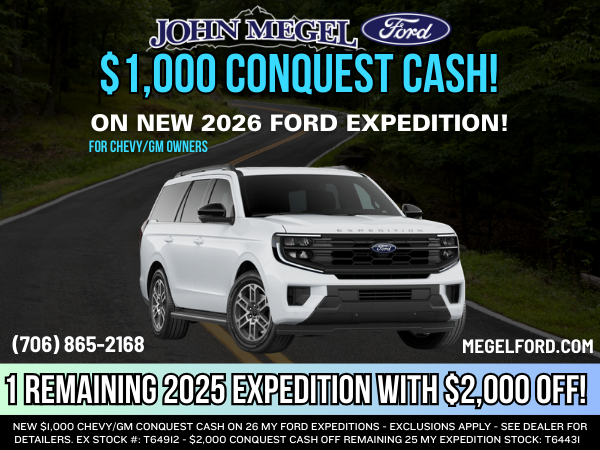 Conquest Cash on New Ford Expedition