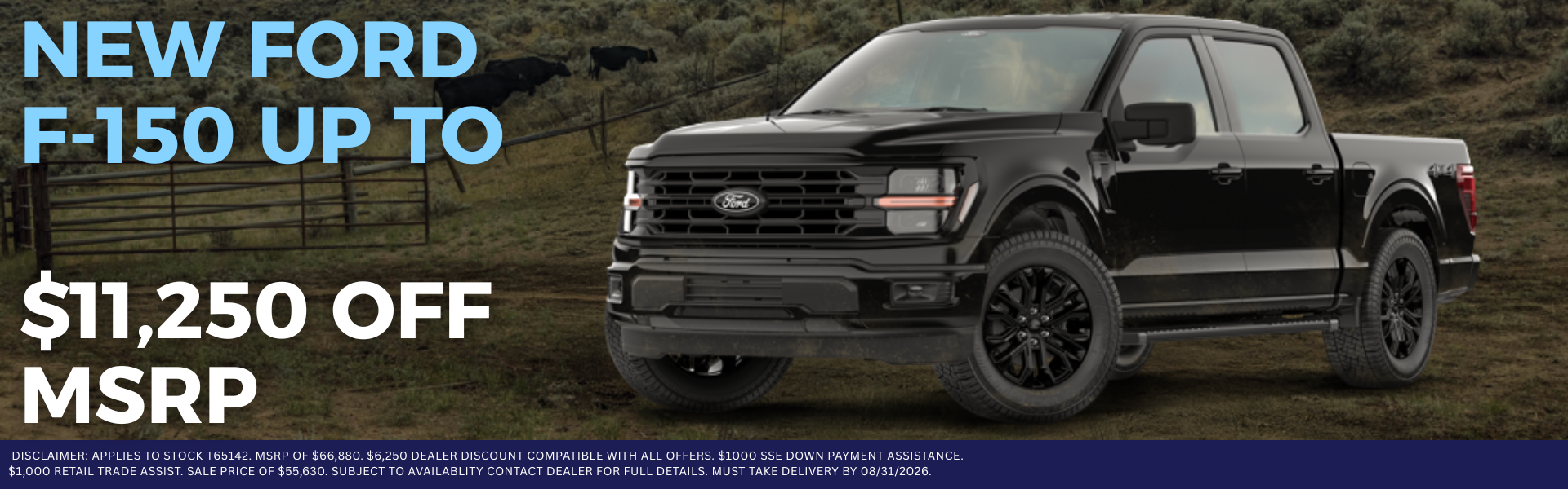 New Ford F-150 Up to $11,250 OFF MSRP