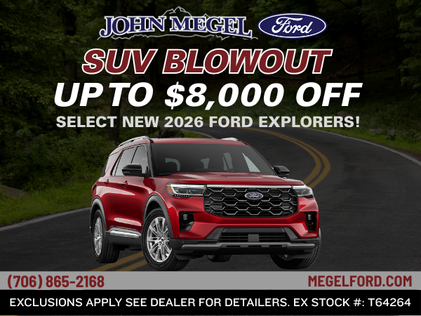 Up to $8,000 OFF Select New 2026 Ford Explorers
