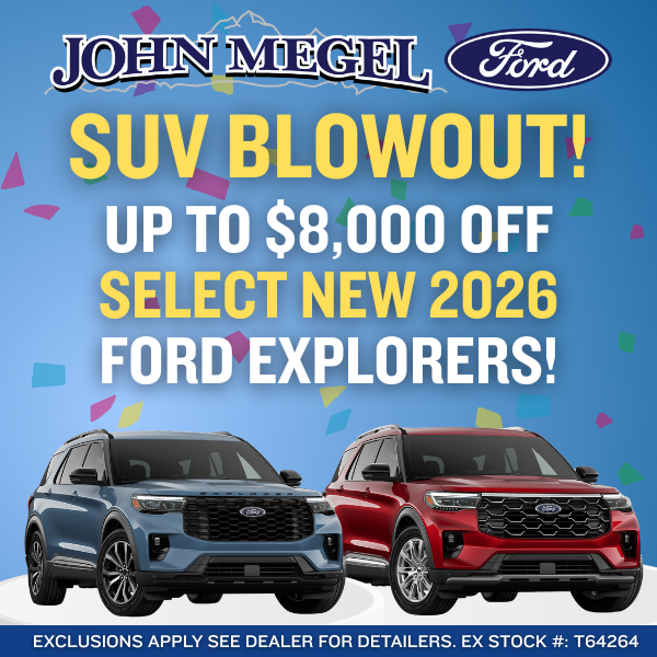 Up to $8,000 OFF Select New 2026 Ford Explorers
