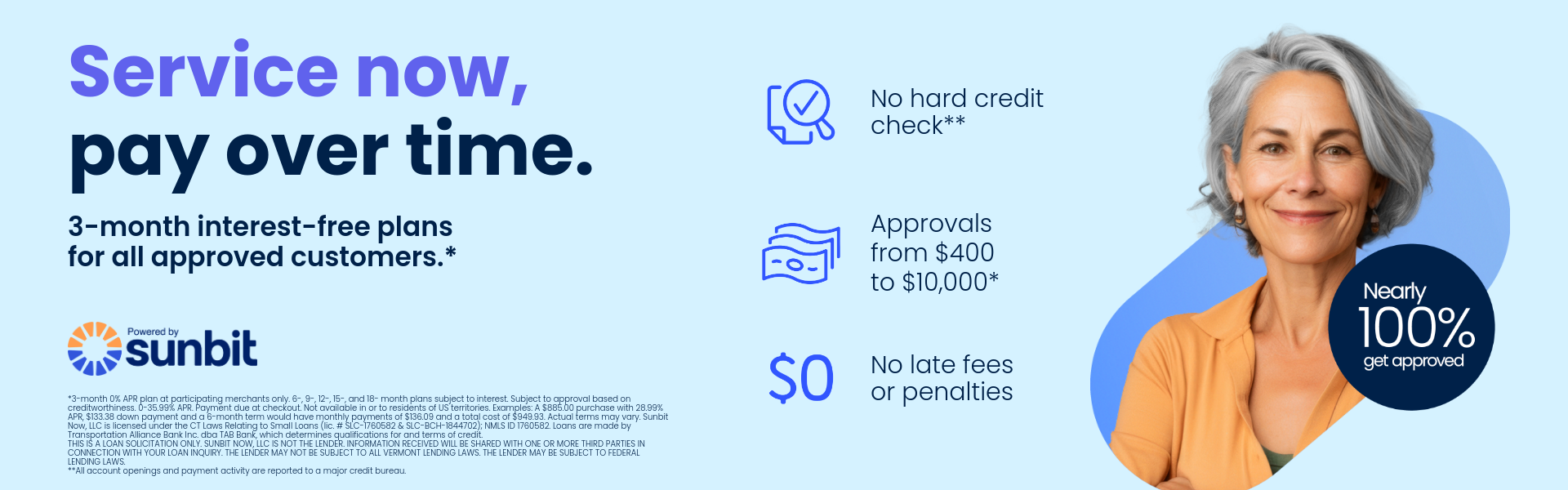 Service Your Ford now, pay over time.
